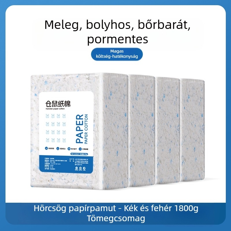 Pormentes papírpamut nagy kapacitású 1800g őszi és téli meleg puha meleg hörcsögpárna tereprendezési kellékek gyári egyenes haj