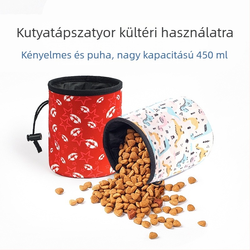Kisállat kültéri kiképzőtáska, kényelmes, nagy kapacitású kutyaeledel-zsák, búváranyagú kutya övtáska, többszínű, opcionális