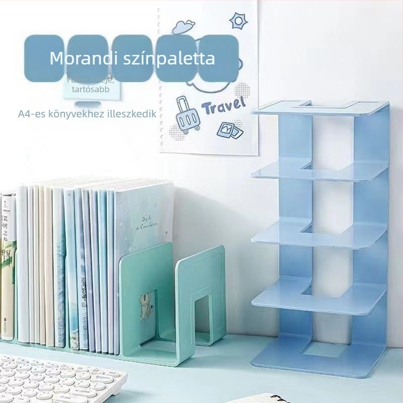 Asztali könyvállvány akril anyagból Morandi átlátszó diákkönyv tároló állvány irodaszer könyvespolc nagykereskedelem