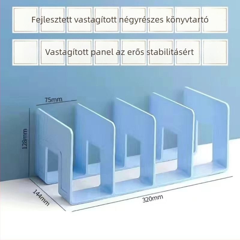 Asztali könyvállvány akril anyagból Morandi átlátszó diákkönyv tároló állvány irodaszer könyvespolc nagykereskedelem