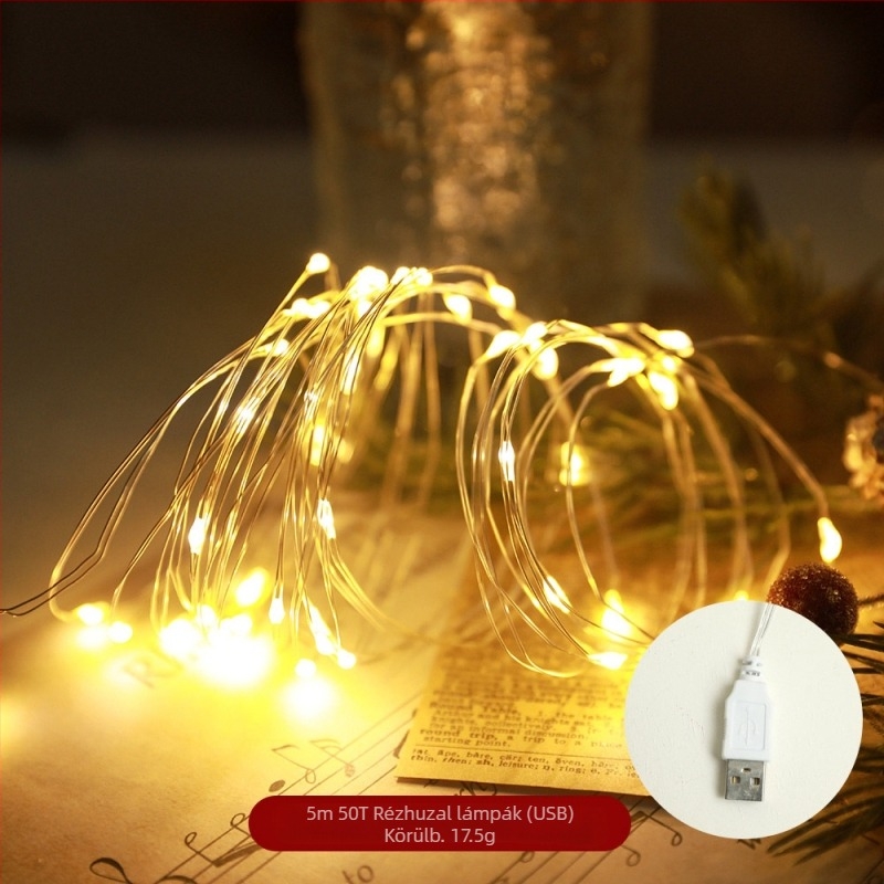 Karácsonyi díszek LED-es tűzijátékok rézdrótos fényfüzér Green Line karácsonyi ünnepi díszvilágítás határokon átnyúló