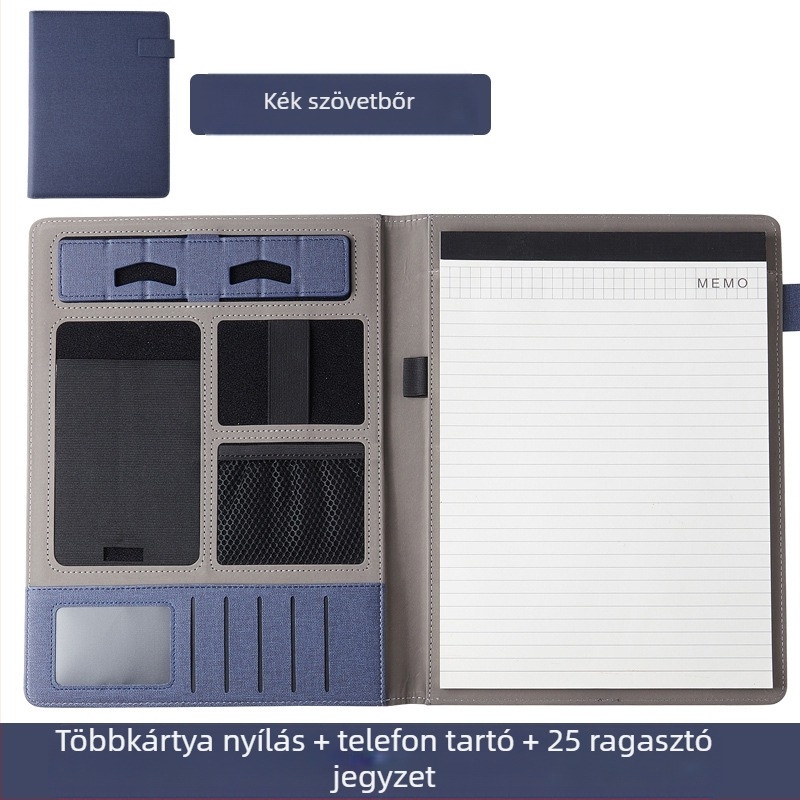 A4-es üzleti menedzser mappa testreszabása írótábla mappa kiállítási mappa információs könyv üzleti bőr vitafüzet egyetlen könyv raktáron