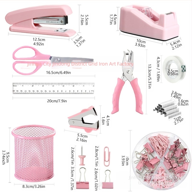 Határokon átnyúló tolltartó irodaszerkészlet macaron színes írószer tűzőgép olló ragasztószalag tűzőgép eltávolító tűzőgép tárolódoboz