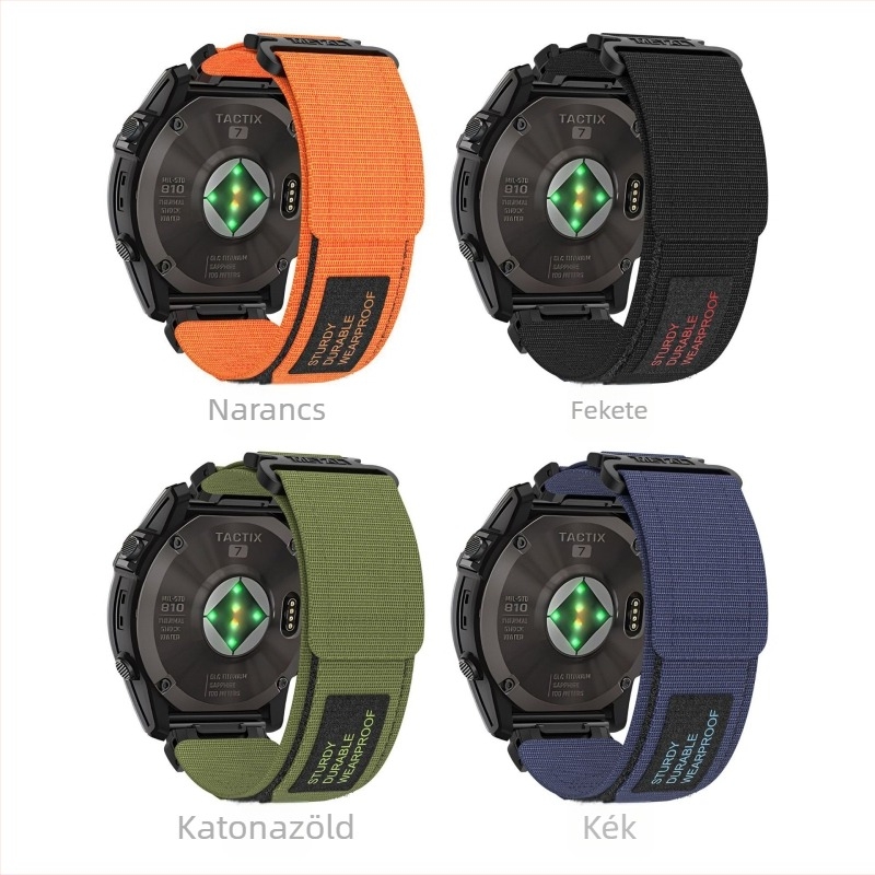 26 mm 22 mm Jiaming Fenix 7X Pro 6X 5 nejlon szíjhoz Kétrészes tépőzáras csuklópánt