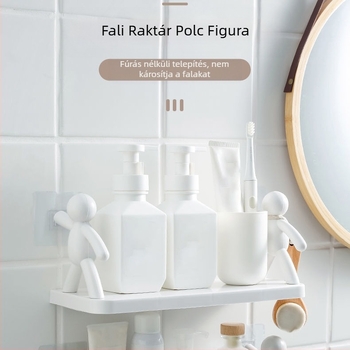 Kis méretű tárolóállvány, falra szerelhető, ütésmentes fürdőszobai kozmetikai tárolóállvány, konyhai fűszertartó rendező állvány, otthoni tárolás