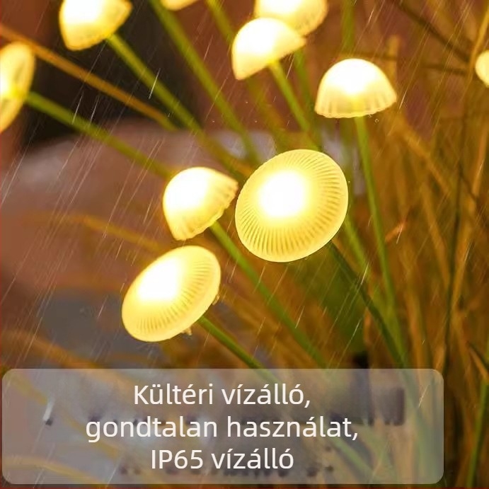 Határokon átnyúló új napelemes vízlámpa kültéri gyep színes dekoratív LED lámpa udvari táj hangulatú gomba alakú lámpa