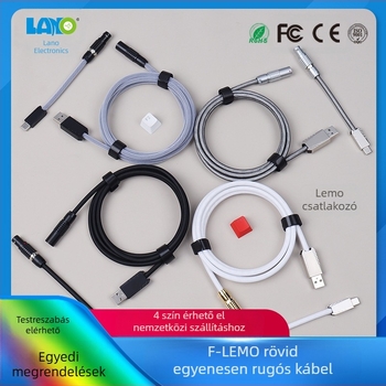 FGG 0B billentyűzetkábel USB - C típusú, többszínű, légbedugható, testreszabott légkábel, citromsárga, rövid, egyenes