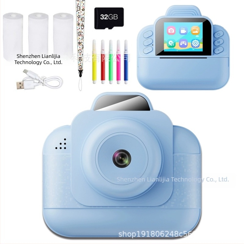 Kirakós gyermekkamera, határokon átnyúló fotónyomtató kamera, HD termikus gyermek fényképezőgép