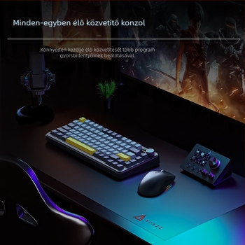 Black Jue akp03 asztali segédkonzol panelvezérlő, részvénykereskedéshez, élő hanggal, programozható gyorsbillentyű