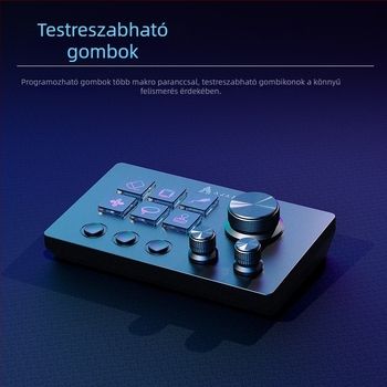 Black Jue akp03 asztali segédkonzol panelvezérlő, részvénykereskedéshez, élő hanggal, programozható gyorsbillentyű