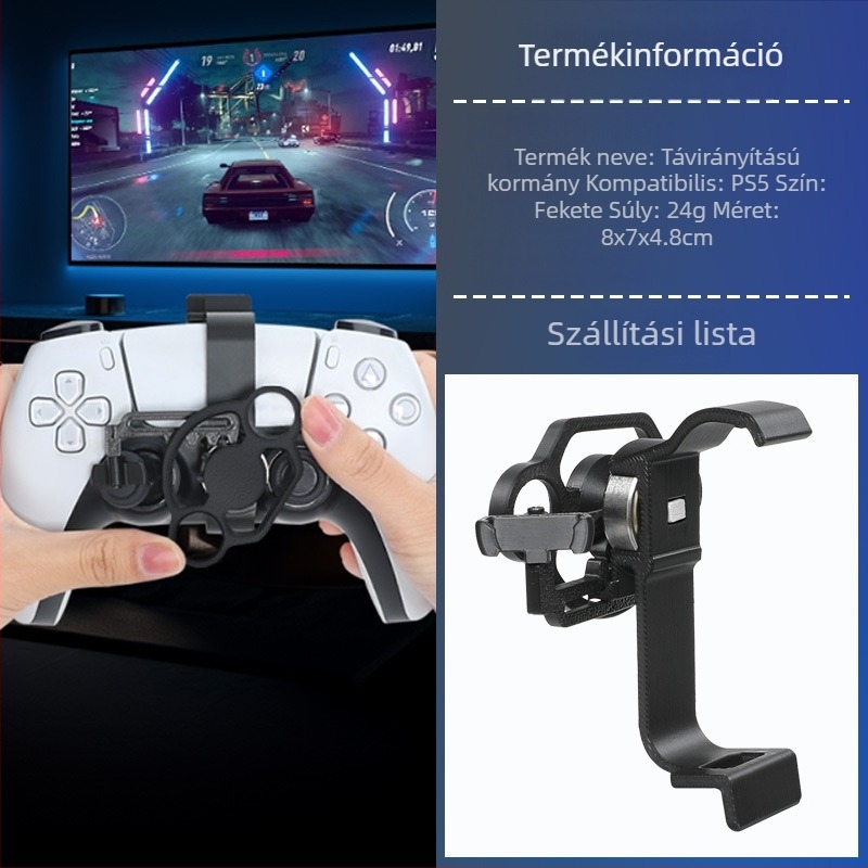 Alkalmazható az eredeti PS5 fogantyús billenőkormányhoz, mini PS5 versenyjáték-kormányhoz, univerzális perifériás tartozékokhoz
