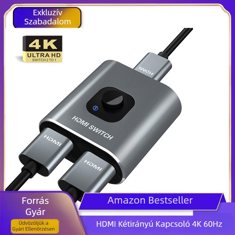 Amazon Explosions HDMI kétirányú kapcsoló 2 bemenet 1 kimenet számítógép-monitor 1 bemenet 2 HDMI4K60HZ * 3D