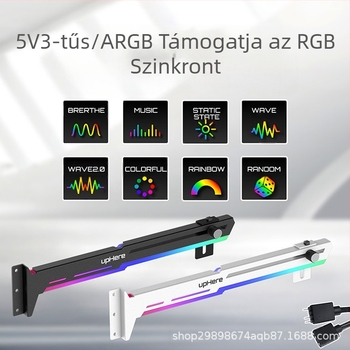 Grafikus kártya tartó RGB világító szennyezés lámpa számítógép asztali ház függőleges konzol alaplap tartókeret függőleges dekoráció partner