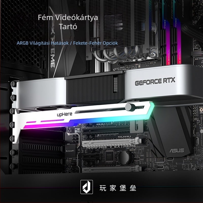 Grafikus kártya tartó RGB világító szennyezés lámpa számítógép asztali ház függőleges konzol alaplap tartókeret függőleges dekoráció partner