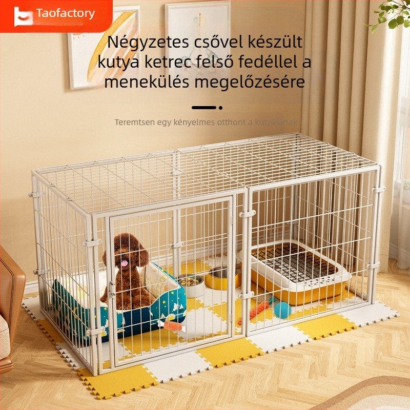 Export felső csatos kutyakerítéssel, beltéri szökésgátló kutyakerítéssel, kutyakennel, plüss kutyaketrec ajtókerítéssel, kutyaketrec