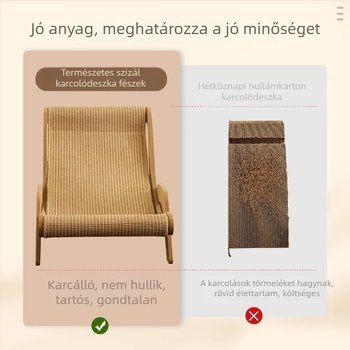 Szizál macskakaparódeszka Macskafészek Kopásálló macskajáték Macskakaromdeszka Karcálló kisállat-kellékek Macskafotel
