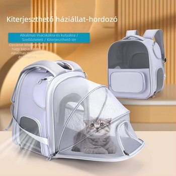Kisállattáska, amely bővítheti a macskaketrecet, kényelmes belső pad kutyáknak és macskáknak kimegy, lélegző, hordozható kisállat utazótáska, aranyos kisállat hátizsák
