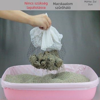 Macskaalomzsák macskaalom doboz szűrőháló lusta macskaalomzsák macskalapát újrahasznosítható ingyenes lapátürülék-gyűjtő zsák macskahomokzsák
