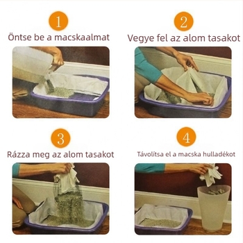 Macskaalomzsák macskaalom doboz szűrőháló lusta macskaalomzsák macskalapát újrahasznosítható ingyenes lapátürülék-gyűjtő zsák macskahomokzsák