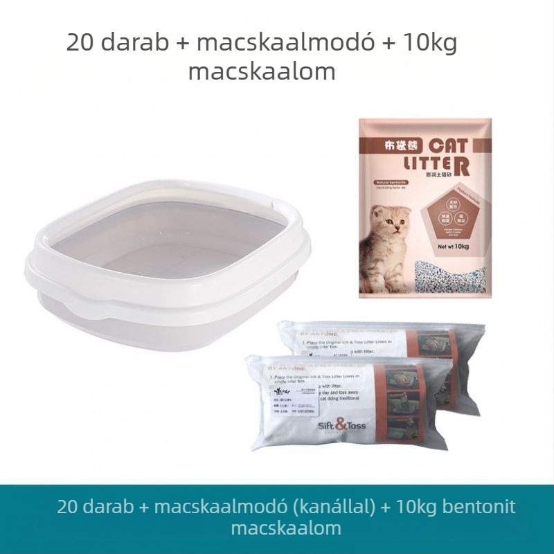 Macskaalomzsák macskaalom doboz szűrőháló lusta macskaalomzsák macskalapát újrahasznosítható ingyenes lapátürülék-gyűjtő zsák macskahomokzsák