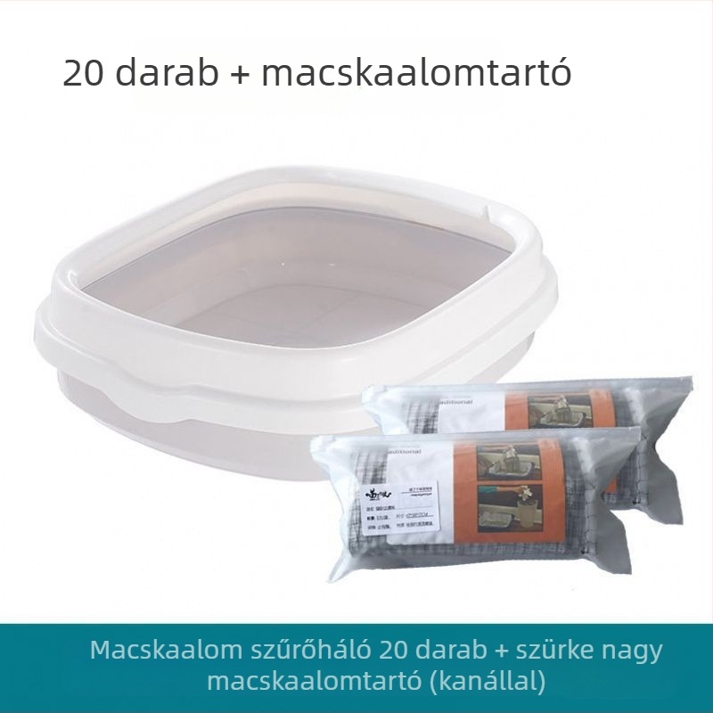 Macskaalomzsák macskaalom doboz szűrőháló lusta macskaalomzsák macskalapát újrahasznosítható ingyenes lapátürülék-gyűjtő zsák macskahomokzsák