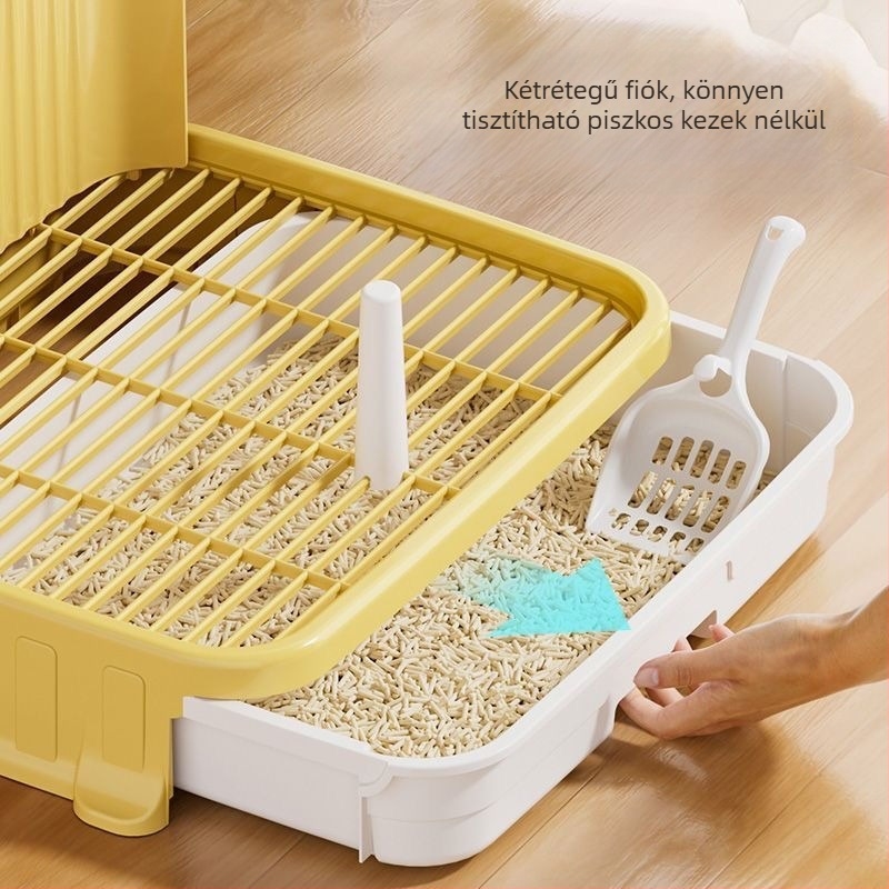 Kutya WC Kis méretű kutyáknak Lépésgátló Vizelettartó Kisállat Kölyökkutya Ding Point Székelyürítő Fiókos Típusú Kutyaalomtál