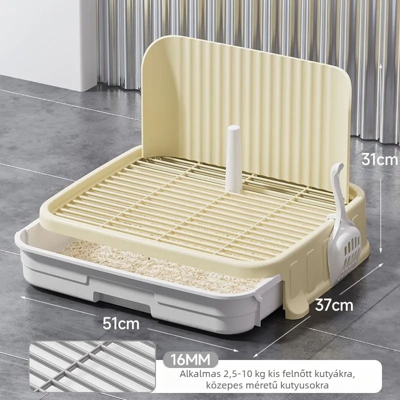 Kutya WC Kis méretű kutyáknak Lépésgátló Vizelettartó Kisállat Kölyökkutya Ding Point Székelyürítő Fiókos Típusú Kutyaalomtál