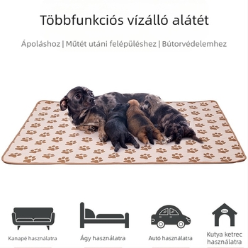 Kisállat pelenkabetét mosható vizelet elleni csúszásgátló macska- és kutyapelenka ismételt nedvszívó pelenka kiképző kutyapelenka pelenka