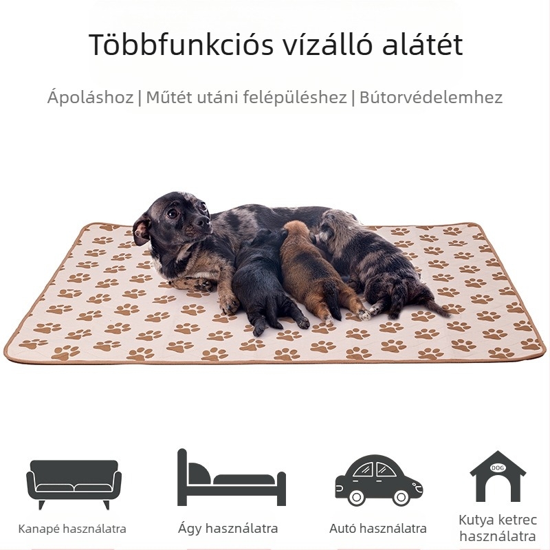 Kisállat pelenkabetét mosható vizelet elleni csúszásgátló macska- és kutyapelenka ismételt nedvszívó pelenka kiképző kutyapelenka pelenka