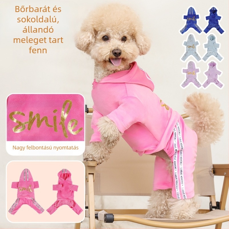 Új kutyaruhák Tavaszi és őszi Bichon Medve Teddy Kistestű kutyáknak Sport Siaman Kisállat Négylábú Ruhák raktáron