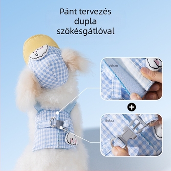 Kutya Macska Sapka Tavaszi és nyári kiruccanásokra Árnyékoló Húzásgátló Sapka Harmatgátló Fülre Állítható Kötélcsatos Sapka