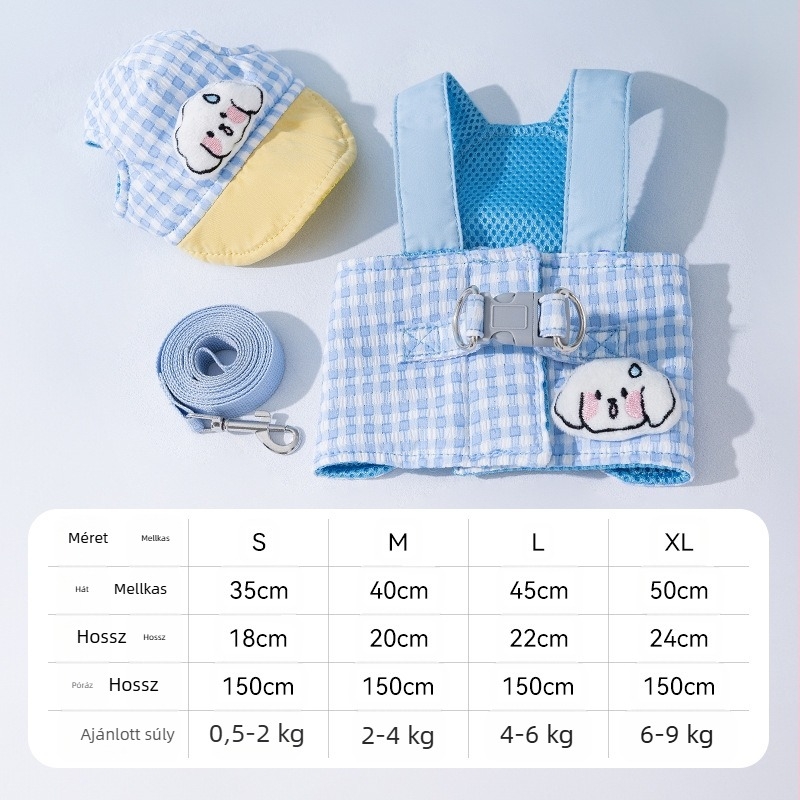 Kutya Macska Sapka Tavaszi és nyári kiruccanásokra Árnyékoló Húzásgátló Sapka Harmatgátló Fülre Állítható Kötélcsatos Sapka