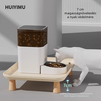 Nyakvédő, megemelt tányér, macska automata etető, szivárgásmentes kutyáknak, nagy átmérőjű tányér, macskatál, ételtartó, alátét