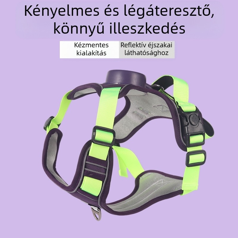Automatikus visszahúzható pórázhám kutyáknak, kutyakötél, többfunkciós mellény, fényvisszaverő mellény, kisállat-kellékek