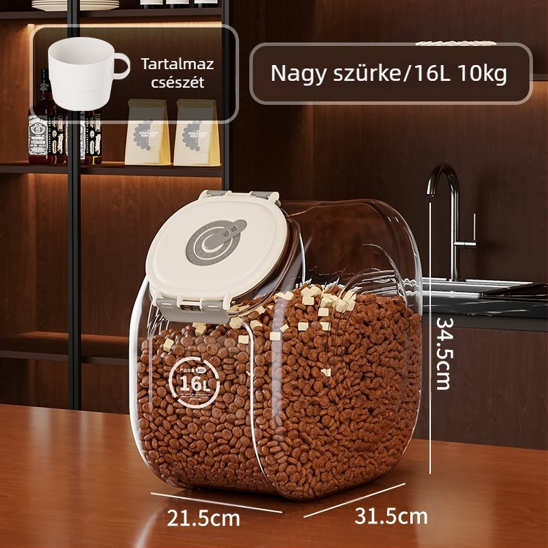 Állateledel Macskaeledel-tároló hordó, lezárt nedvességálló macskaeledel-hordó, lezárt hordó, állateledel-hordó, kutyaeledel-hordó, lezárt konzerv