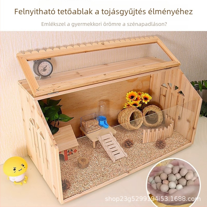 Rutin csirke tenyészdoboz, teljes készlet, kerti kunyhó, kisállat tenyészketrec, csirkefészek, Lutin csirkeházi madár tenyészketrec
