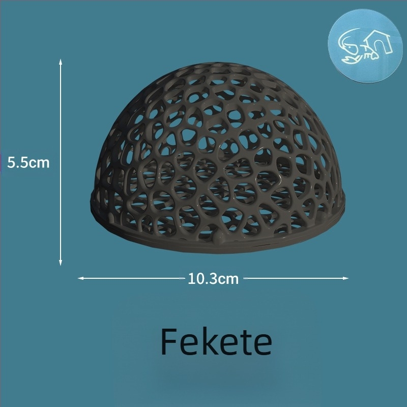 Üreges kis halak féltekés menedékház fekete héjú garnéla menedék műanyag hal- és garnélarák-tenyésztő akvárium tereprendezési menedék