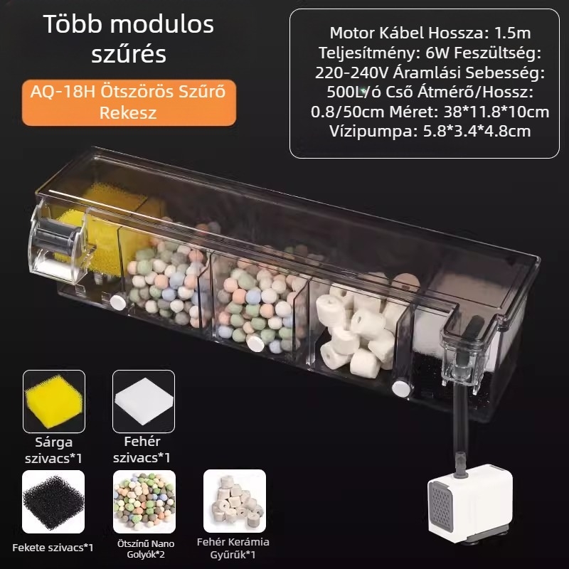 Songbao fali akvárium szűrő, teknős akvárium szűrődoboz, három az egyben oxigénszűrő, fali csepegtető doboz, nagykereskedelem