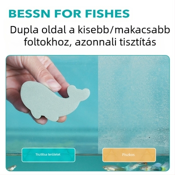 Akvárium törlőkendő vízfoltok és vízkő tisztítására Speciális háztartási akvárium üveg Nem okoz holtszöget a tisztítás során Nem okoz sérülést az akváriumgyártóknak