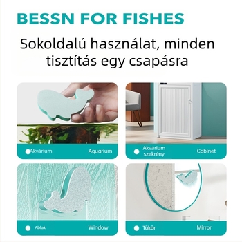 Akvárium törlőkendő vízfoltok és vízkő tisztítására Speciális háztartási akvárium üveg Nem okoz holtszöget a tisztítás során Nem okoz sérülést az akváriumgyártóknak