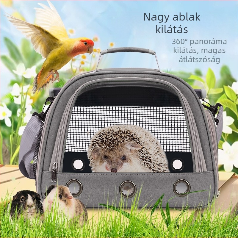 Határokon átnyúló gyártók kisállat táska új multifunkcionális hordozható nyúl táska tengerimalac átlátszó állattáskával
