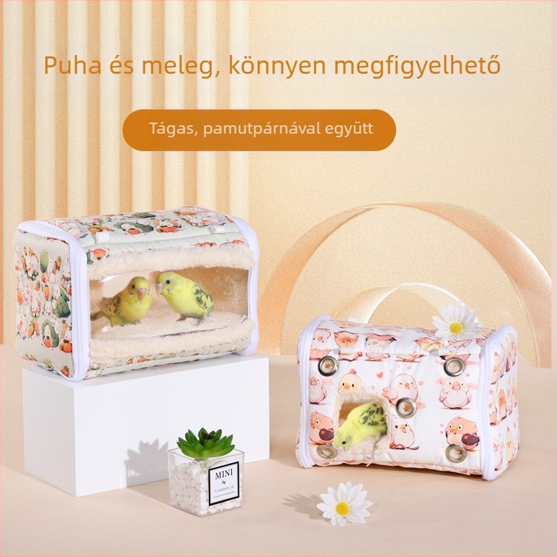 Chengxi papagáj meleg pamutfészek vastagított madárfészek madárház tigrisbőr bazsarózsa téli műtárgy papagájfészek madárfészek teljes kollekció