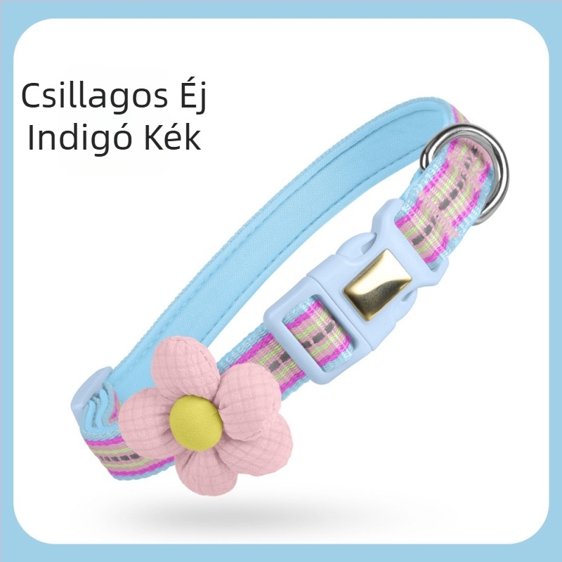 Új, elszakadásgátló macskanyakörv, fényvisszaverő, elvesztésgátló macskanyakörv, állítható, közepes méretű macskanyakörv