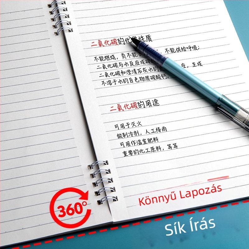 Morandi színes tekercses jegyzetfüzet B5 vastagított, átfordítható spirálos vízszintes vonalas jegyzetfüzet értékes diákjegyzettömb