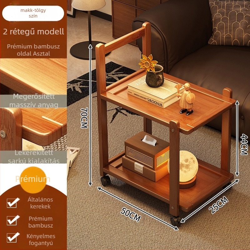 Középkori stílusú kanapé, oldalsó asztal, teaszoba, mozgatható zsúrkocsi, nappali, otthon, kis lakás, dohányzóasztal, 2025, új, divatos stílus
