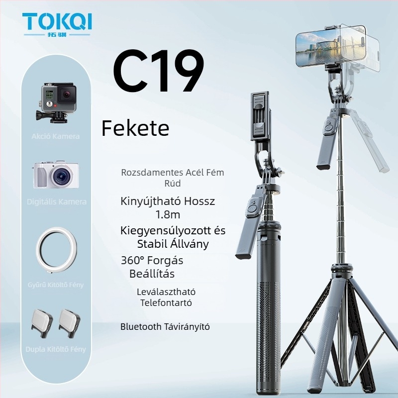 PTZ követő artefakt C17 szelfibot arckövető rázkódásgátló behúzható mobiltelefon-tartó teljesen automatikus követőbot