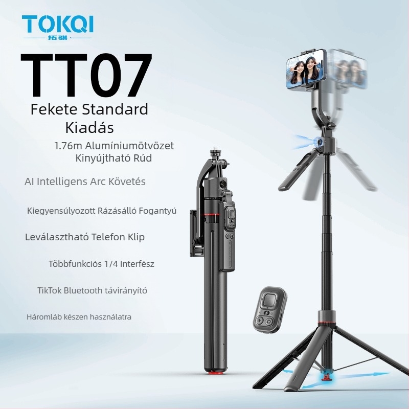 PTZ követő artefakt C17 szelfibot arckövető rázkódásgátló behúzható mobiltelefon-tartó teljesen automatikus követőbot