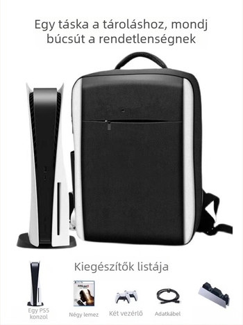 PS5 host tárolótáska PS5 játék host táska vízálló táska fogantyútáska tárolóvédő kemény táska hátizsák kézitáska