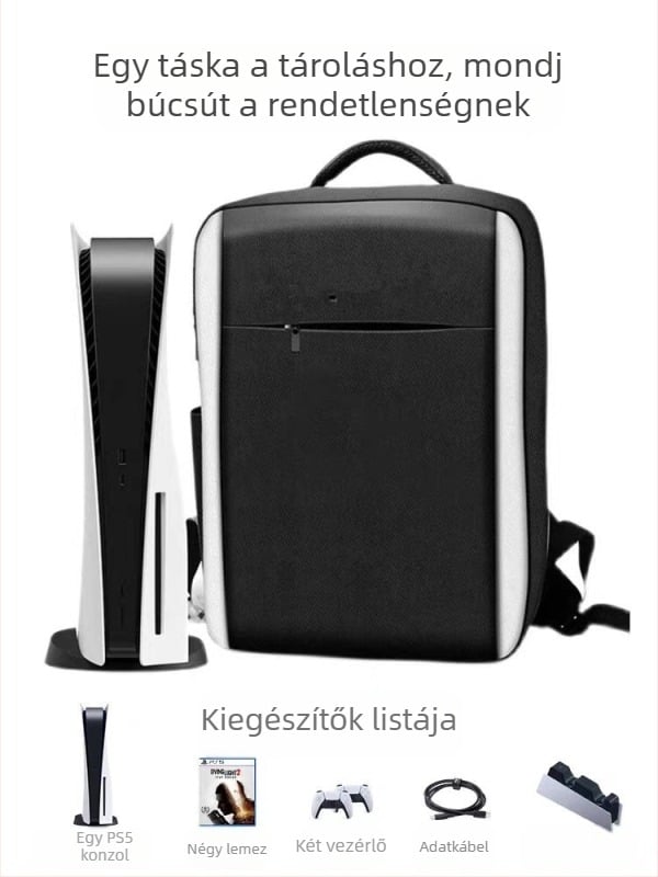 PS5 host tárolótáska PS5 játék host táska vízálló táska fogantyútáska tárolóvédő kemény táska hátizsák kézitáska