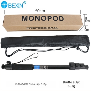 SLR fényképezőgép Monopod fotózás Könnyű, hordozható kültéri szelfi esküvői videófelvétel PTZ stabilizátor konzol